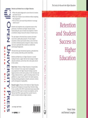 cover image of Retention and Student Success in Higher Education